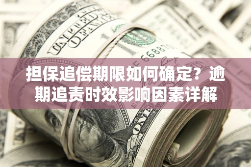 武汉担保追偿期限如何确定？逾期追责时效影响因素详解